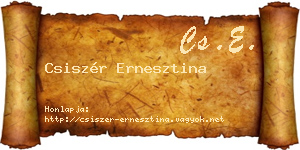 Csiszér Ernesztina névjegykártya